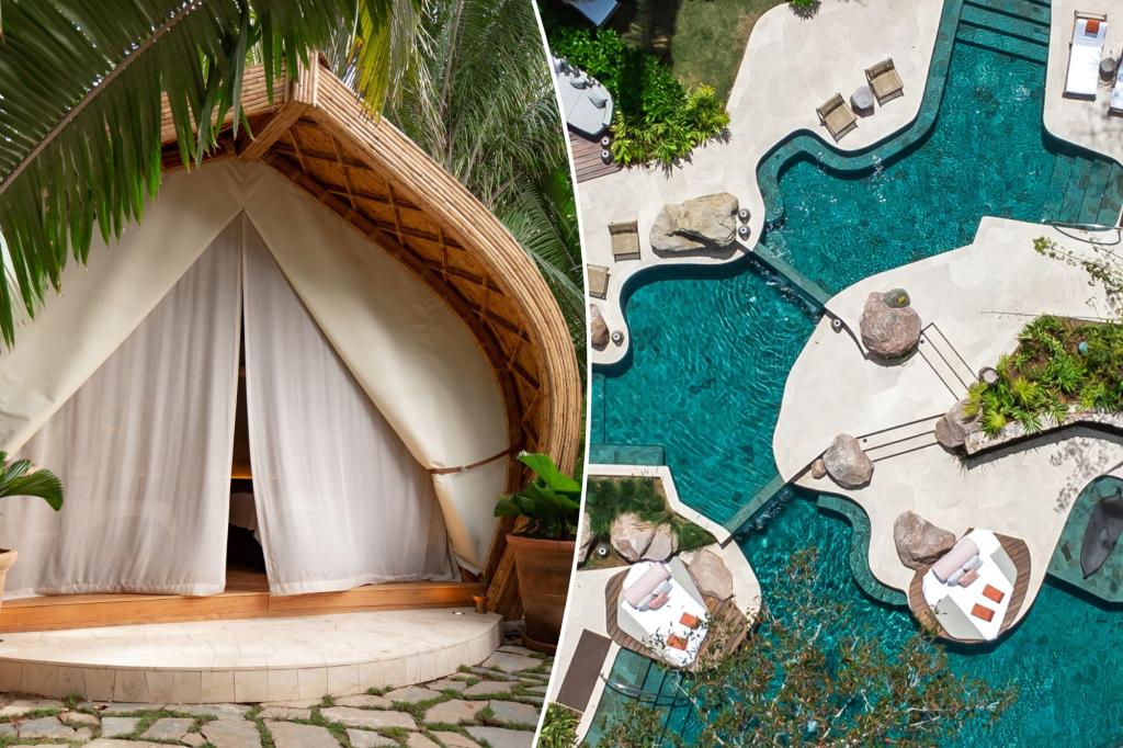 The four seasons hug glamping with safari style beach in Mexico
